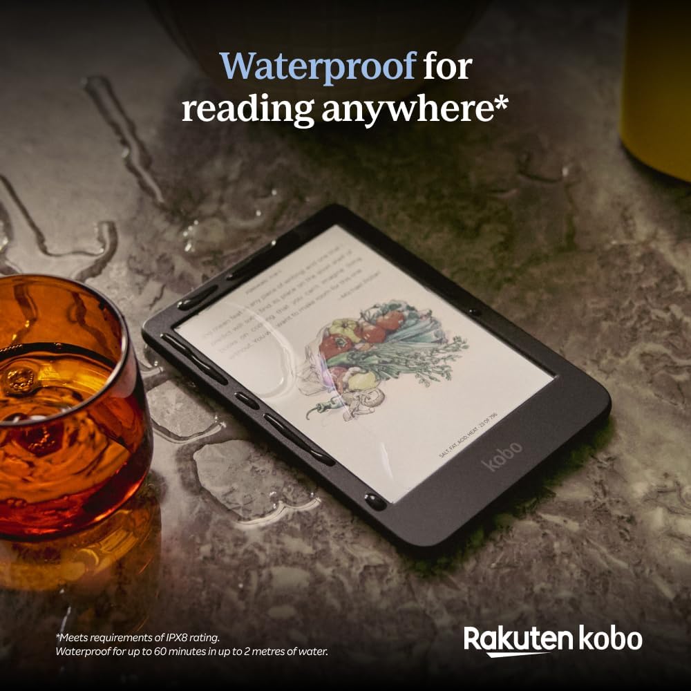 Kobo Clara Colour | Colour eReader | 6” Glare-Free Colour E Ink Kaleido™ 3 Display | Dark Mode Option | Waterproof | Audiobooks | 16GB of Storage | White - Image 7