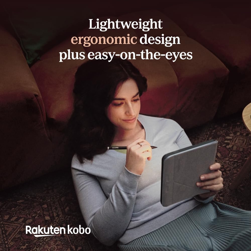 Kobo Libra Colour eReader, 7” Color E Ink, Waterproof, White | 7” Color E Ink Kaleido 3, Dark Mode, Waterproof, eBooks, Audiobooks, Recycled Materials - Image 7